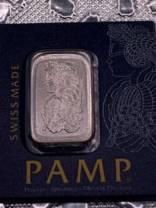 ( NEW PRODUCT )  1 GRAM PURE PLATINUM BAR PAMP SUISSE ASSAYED AND CERTIFIED