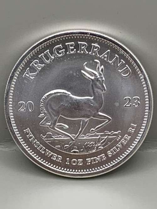 2023  1oz  KRUGERRAND   999.9%  PURE  SOLID SILVER UNC.      CAPSULED