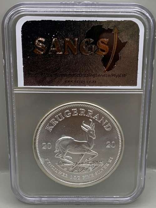 2020  KRUGERRAND  TOP GRADE MS69  1oz  999.9%  PURE  SOLID SILVER