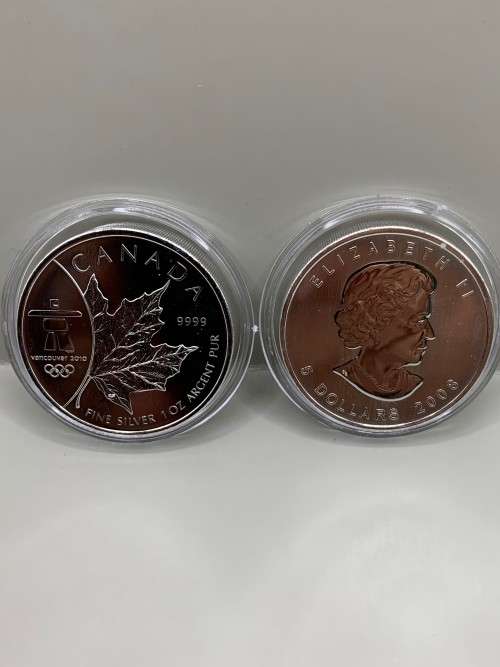 (   RARE IN RSA  )   2008 MAPLE LEAF VANCOUVER OLYMPICS FEATURING THE ` INUKSUK ` EMBLEM , CAPSULED