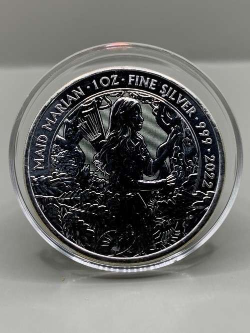 (  MY LAST ONE  )  2022  MAID MARION OF THE ROBIN HOOD SERIES  1oz PURE SOLID SILVER