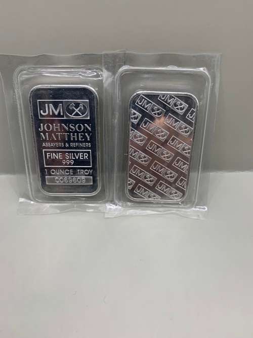 (  POPULAR  )  JOHNSON MATTHEY  1oz   PURE SILVER BAR     SEALED