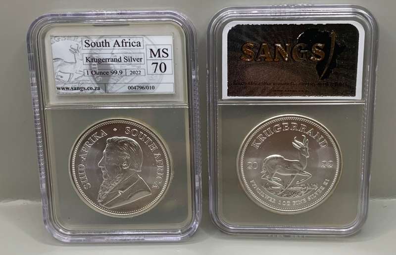 (  TOP OF THE RANGE  )  2022   THE HIGHEST   MINTSTATE GRADE MS70   KRUGERRAND