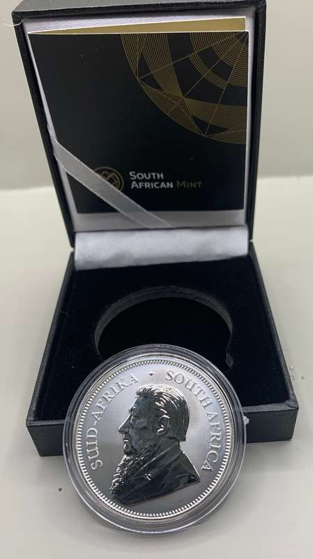 (  2017  PRIVI  )  RSA  50th  ANNIVERSARY  PREMIUM  UNC. SILVER KRUGERRAND    CERT. INCL