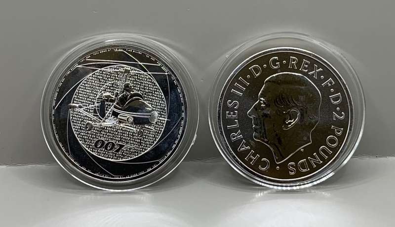 (  LOW START )    2024   60 YEARS OF   JAMES BOND 007   WITH KING CHARLES 111  SILVER