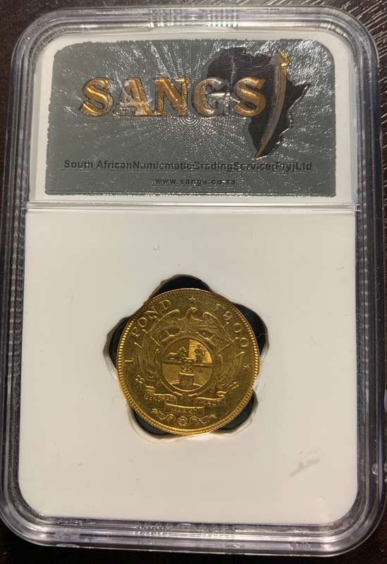 1900    PAUL KRUGER         GOLD POND    MINTED JUST BEFORE THE BOER WAR OF 1902      AU53