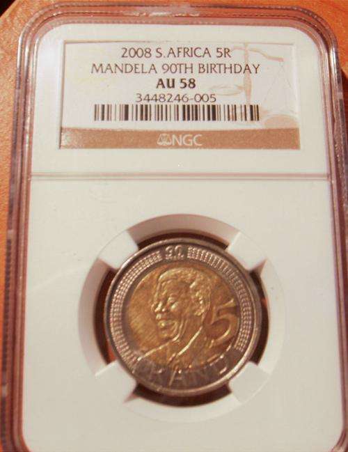 (FOR  ONE WEEK ONLY   )..GRADED ( AU58 ) 2008  R5...R1 R1 R1 R1 R1