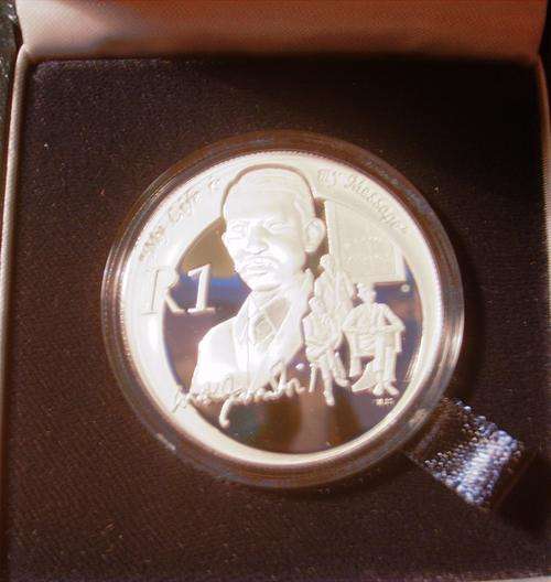 (((  CRAZY ONE RAND  )))...2008...MAHATMA GANDHI...R1...STERLING SILVER....( .PROOF )