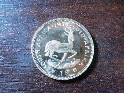 (((  BEST BUY  )))...1977...South African......PROOF...... GOLD... R1....3.99gm...22ct...
