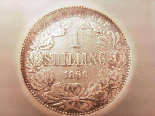 1896...ZAR....KRUGER....SILVER ONE SHILLING...VERY FINE..VF25...STARTS @ R1