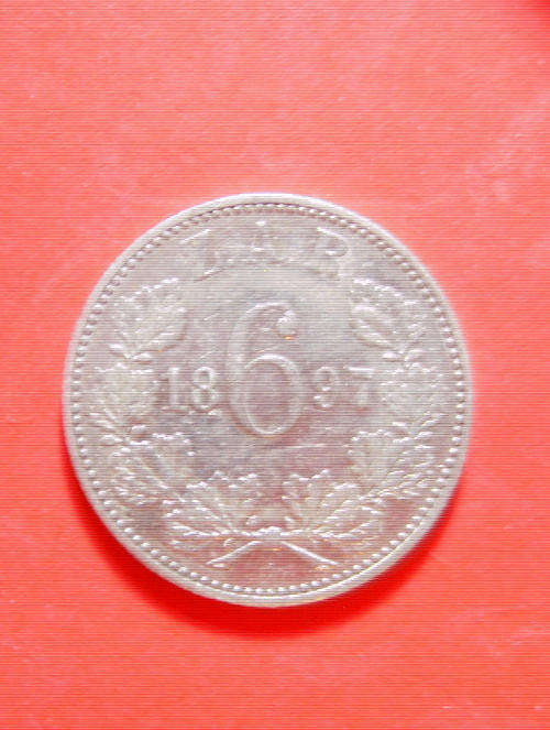 1897.....KRUGER......SILVER SIXPENCE..........STARTS @ R1