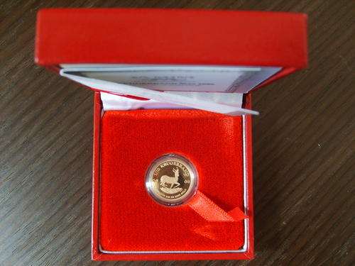 2008 KRUGERRAND 1/10oz 22 carat GOLD  PROOF( limited edition of 3000 units )