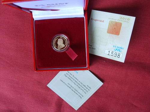 *****2010 ***** 1/10oz  22carat  GOLD ***** PROOF KRUGERRAND *****
