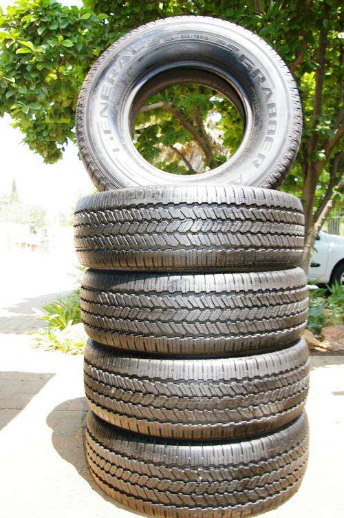 5 full tread 265/70R16 General Grabber tyres