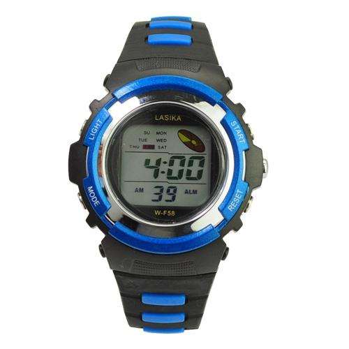 LASIKA W-F58 Multi-functional LED Digital Sports Watch - Black/Blue
