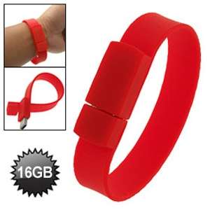 Red USB Flash Stick 16GB Memory Storage Bracelet