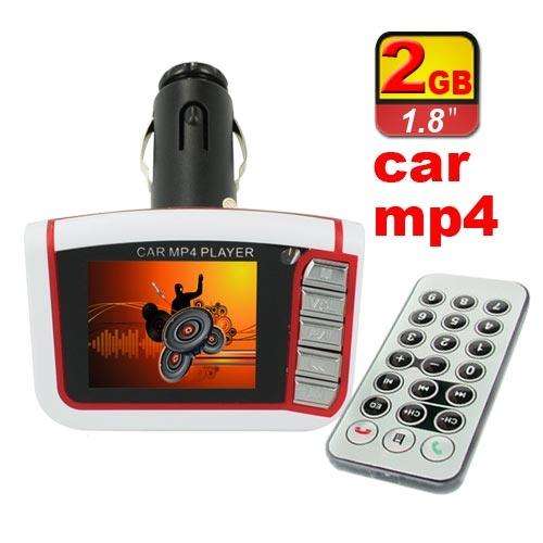 New 1.8" LCD Car MP4 Player with FM Transmitter 2GB