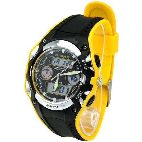 Fashion Multi-functional 50M Waterproof Dual Time analog Digital Sports Watch