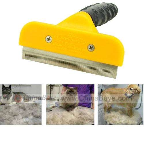 Professional Dog/Cat Hair Shedding Tool/Brush/Rake/ Comb-Yellow and black