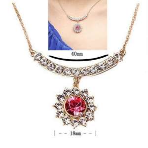 Fashion Rhinestone Gypsophila Necklace Sweater Chain