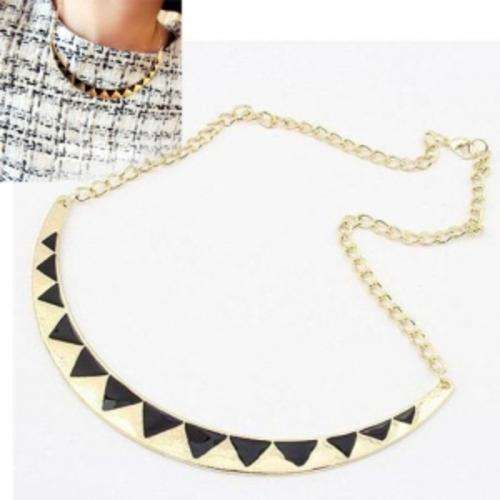 Semicircle Triangle Sweater Chain Choker Short Necklace