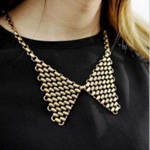 Retro Weave Choker Collar Necklace