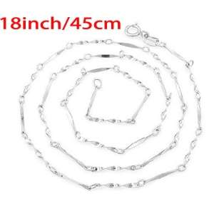 18inch/45cm 925 Sterling Silver Unisex Necklace Chain-Silver