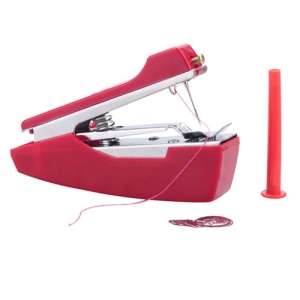 Mini Portable Cordless Hand-held Clothes Sewing Machine - Red