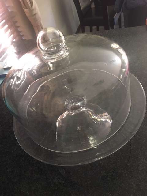 Glass Cake Stand with Lid