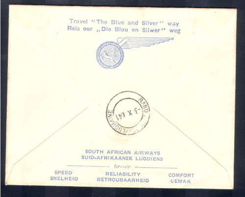 UNION 1941: LARGE WARS 1d FDC (CXD 3 OCTOBER 1941))