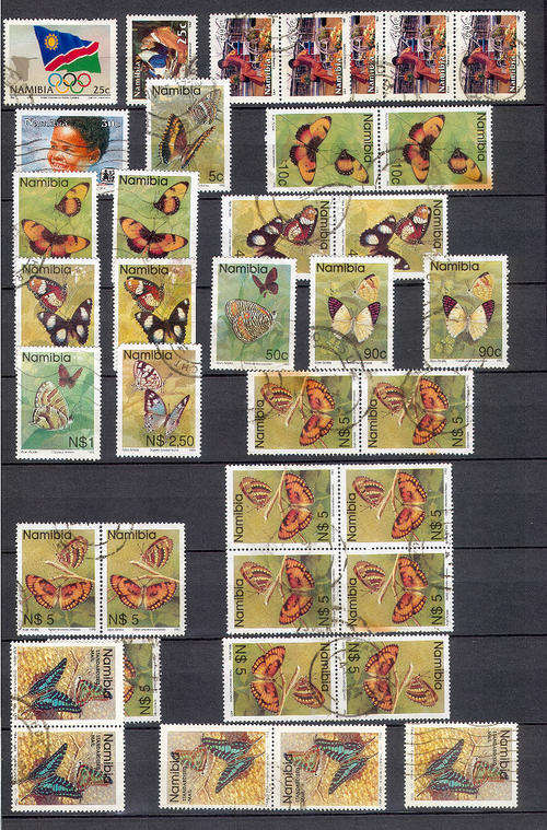 NAMIBIA 1990 AND LATER - POSTALLY USED STAMPS (CLEARANCE LOT - MIXED CONDITION) (7X SCANS BELOW)