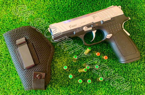 Kuzey A100 Silver Blank Gun (incl 10 Blank and 2 Pepper Rounds + Holster)