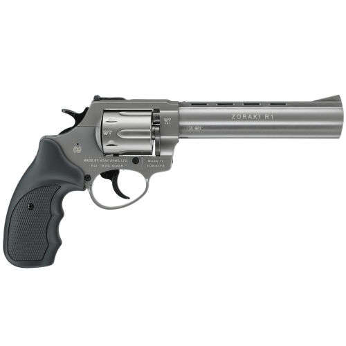 Zoraki 4.5` R1 6 inch blank firing revolver cal. 9mm - titanium - include 6 blank rounds and holster