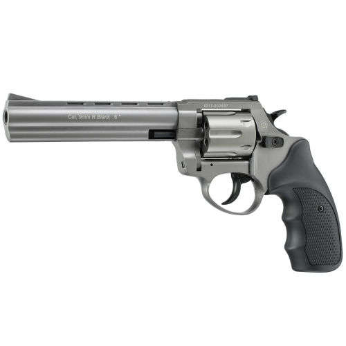 Zoraki R1 6 inch blank firing revolver cal. 9mm - titanium - include 6 blank rounds and holster