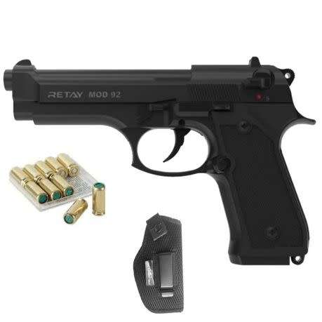 retay MOD 92 Blank Pepper Gun + 10 Blank Rounds and Holster
