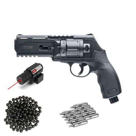 Umarex T4E HDR 50 Home Defence Revolver Paintball Marker Kit & laser sight
