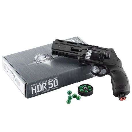 Umarex T4E HDR 50 Home Defence Revolver Paintball Marker Kit & laser sight