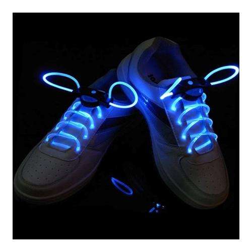 LED Fibre Optic Blue Shoe Laces