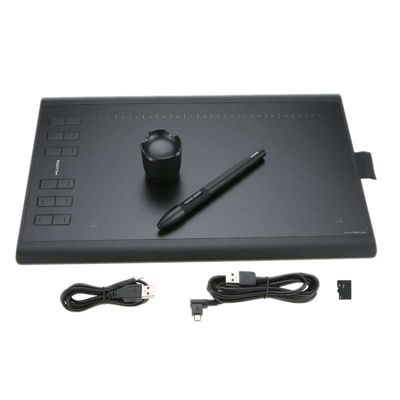 Huion Graphic Drawing Tablet Micro USB New 1060PLUS with Built-in 8G Memory Card