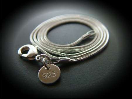 925 Solid Sterling Silver Snake Chain - 45cm