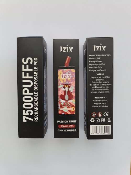 IZIX 7500 Puffs Electronic Rechargable Vape - Passion Fruit