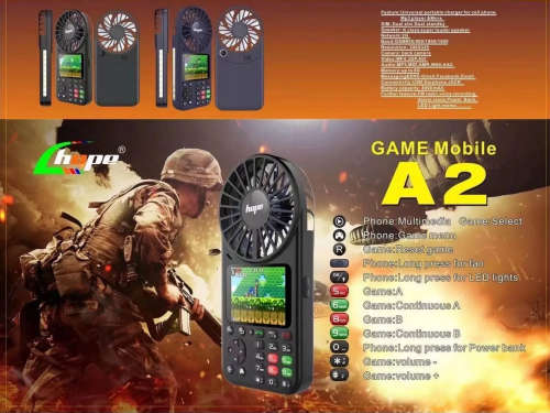 Hope A2 Dual Sim, Game Phone with built in Powerbank & Fan