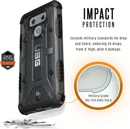 CLEARANCE SALE! UAG LG G6 Plasma Feather-Light Rugged [Ash] Military Drop Tested Phone Case