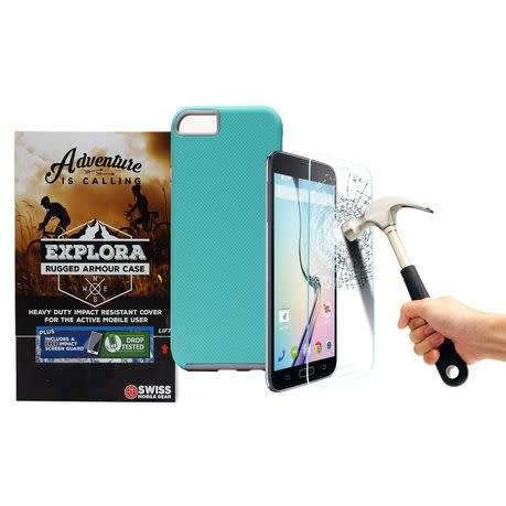 Swiss Mobile Explora Rugged Cover for Samsung Galaxy S7 - Turquoise