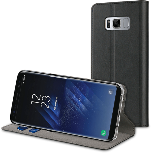 CLEARANCE SALE! Muvit Folio Wallet Case Stand for Samsung Galaxy S8 - Black
