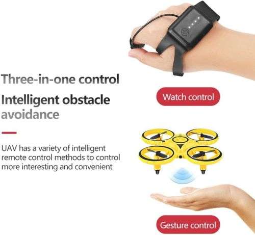 RC Quadcopter Aircraft Drone with Wrist Remote Controller