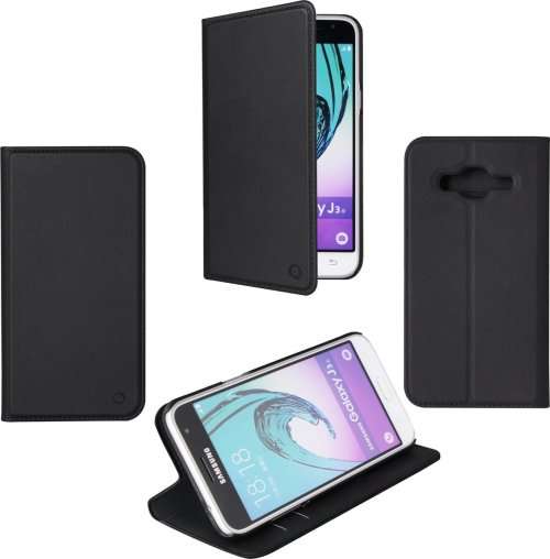 Muvit Folio Wallet Case Stand for Samsung Galaxy J3 2016 - Black
