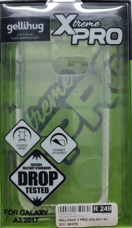 CLEARANCE SALE! Swiss Mobile gellihug Xtreme Pro Samsung A3 2017 Drop Tested Case - Clear/White