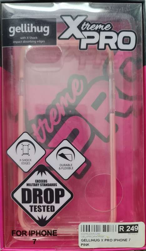 Swiss Mobile gellihug Xtreme Apple iPhone 7 - Drop Tested Case - Clear/Pink