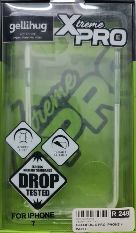 Swiss Mobile gellihug Xtreme Apple iPhone 7 - Drop Tested Case - Clear/white